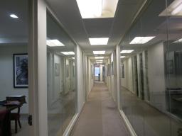 Hallway - glass wall conference rooms