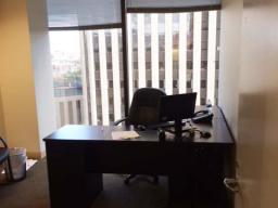 Office with floor to ceiling windows