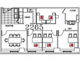 2074 sq. ft. - 5 person office space