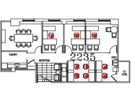 2151 sq. ft. - 9 person office space