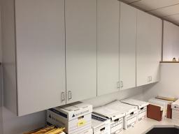built in cabinets in workstation