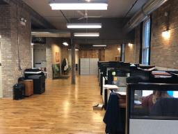 3 Cubicles available in 4000 sq ft., built out loft space in historic building.  Comes with use of 2 conference rooms. 