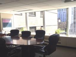 Conference room with bright exposure