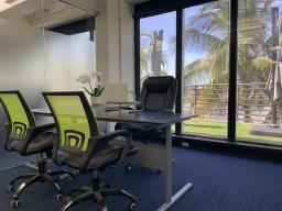 3 panel window office
