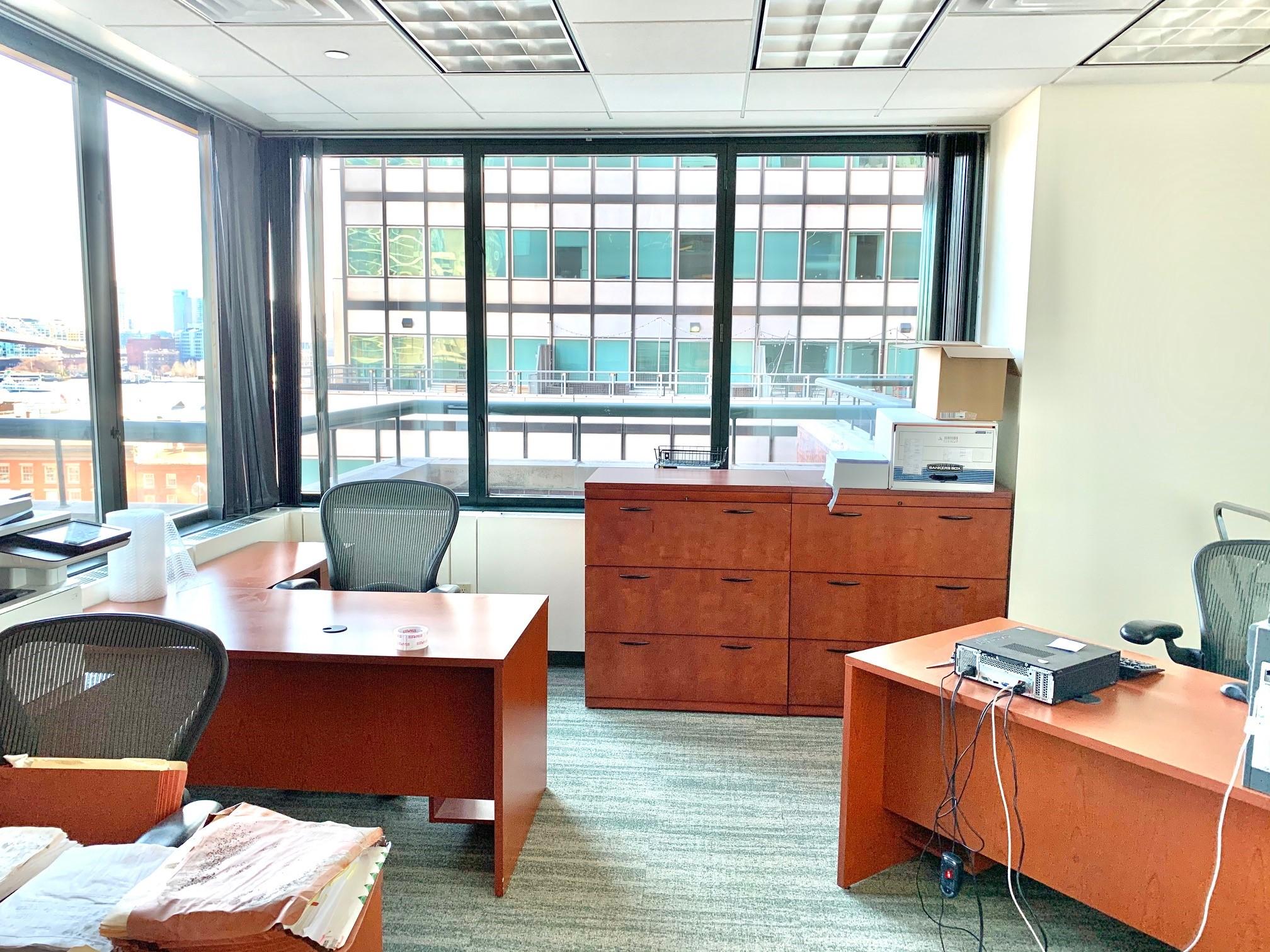 Corner team room - very bright space