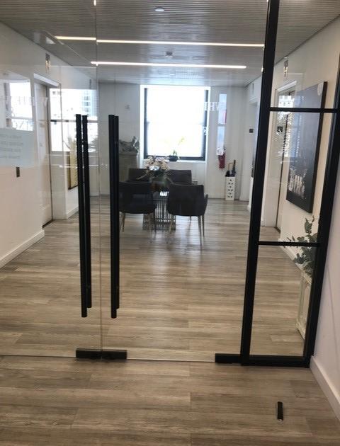 Glass entrance