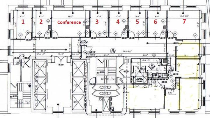 Adjacent Offices Straddle The Conference Room