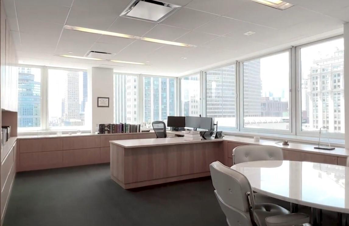 One of the large corner offices