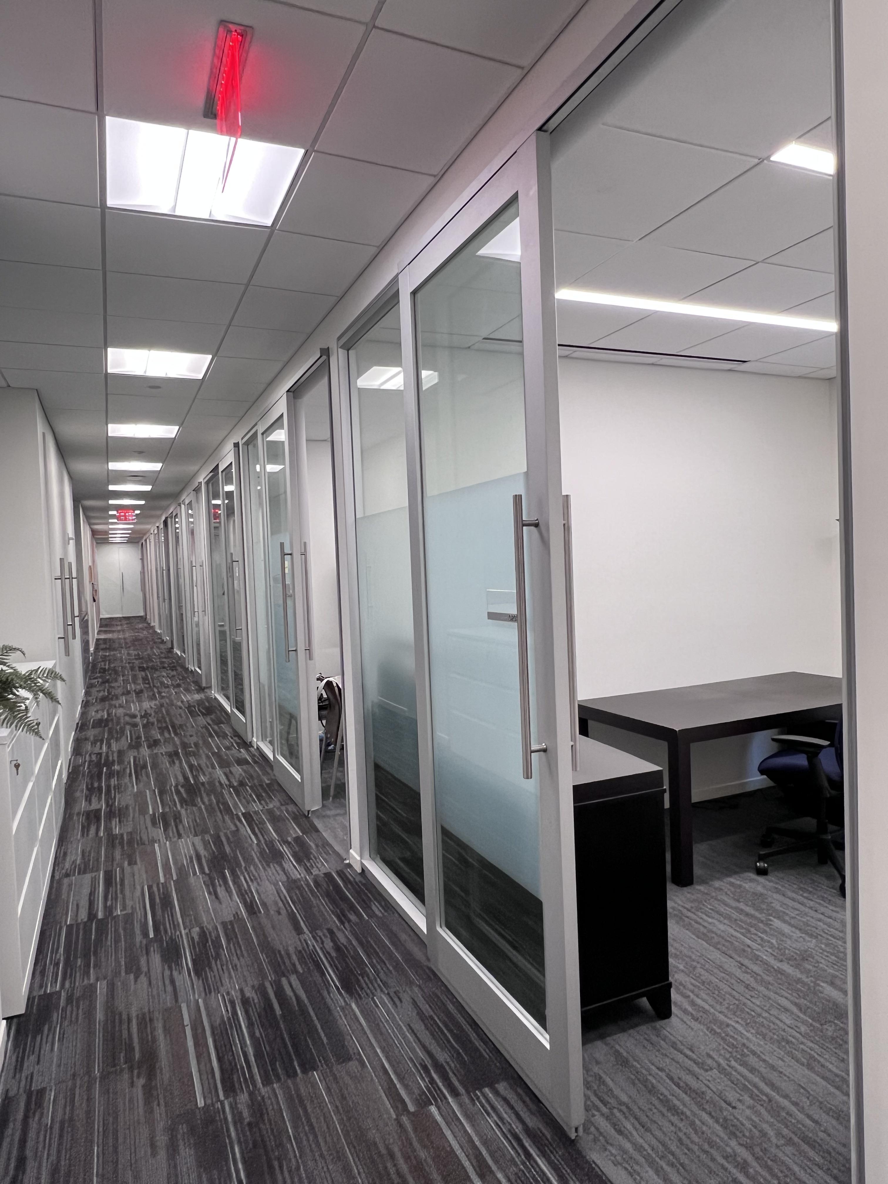 Office corridor with files