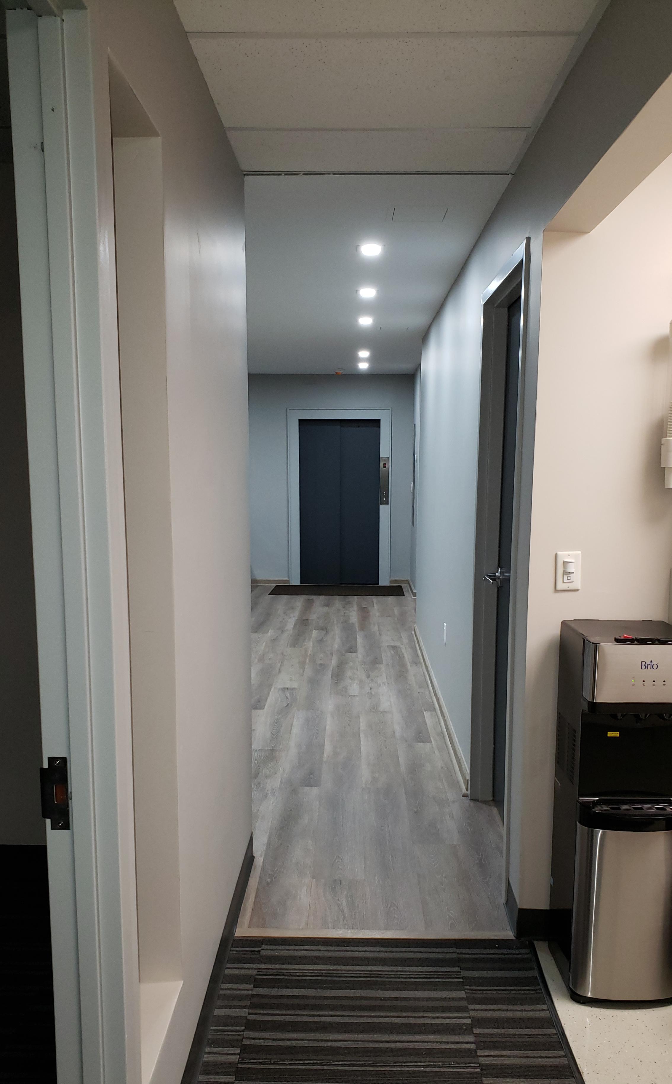 View to elevator hallway