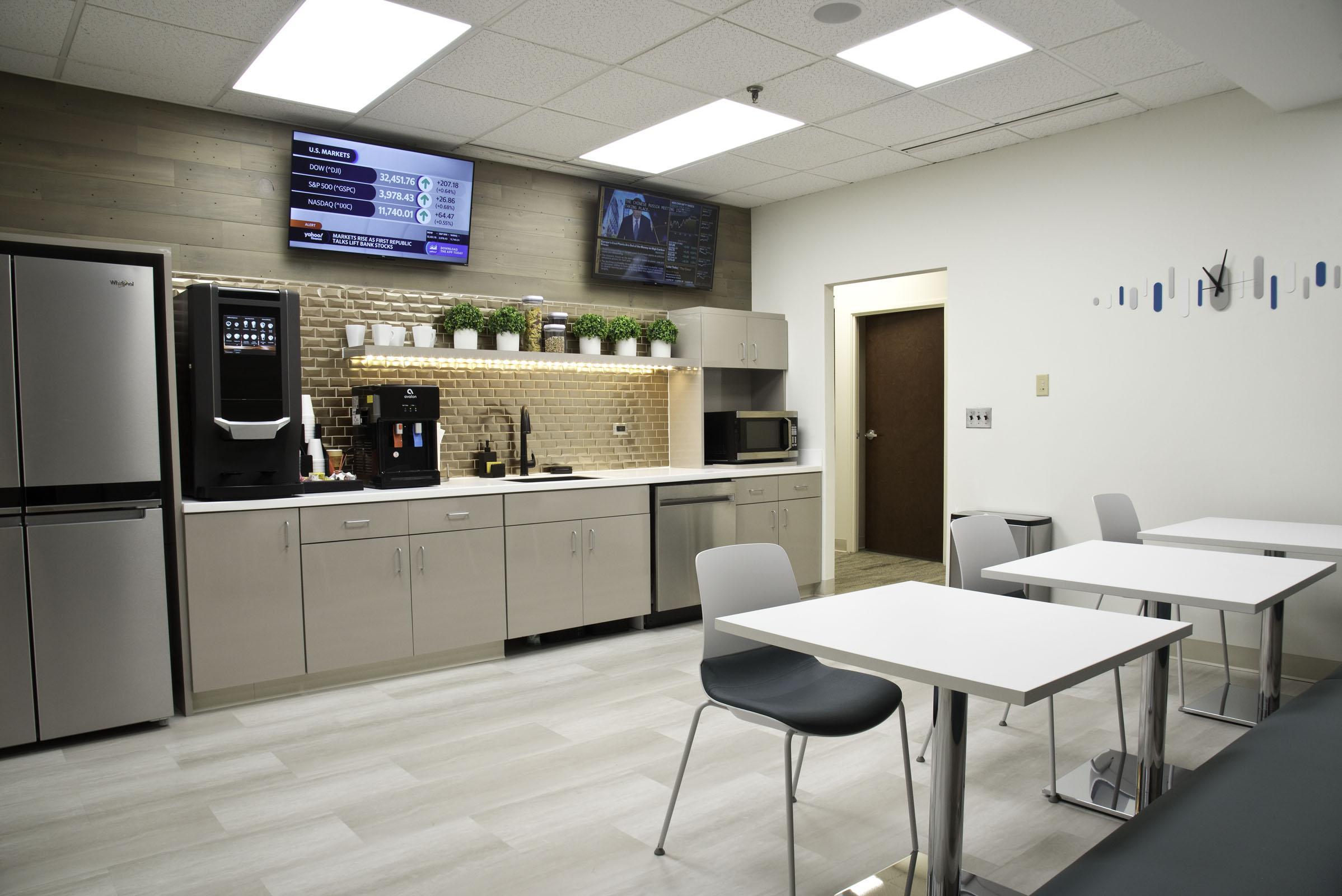 Shared kitchen with complimentary coffee and tea