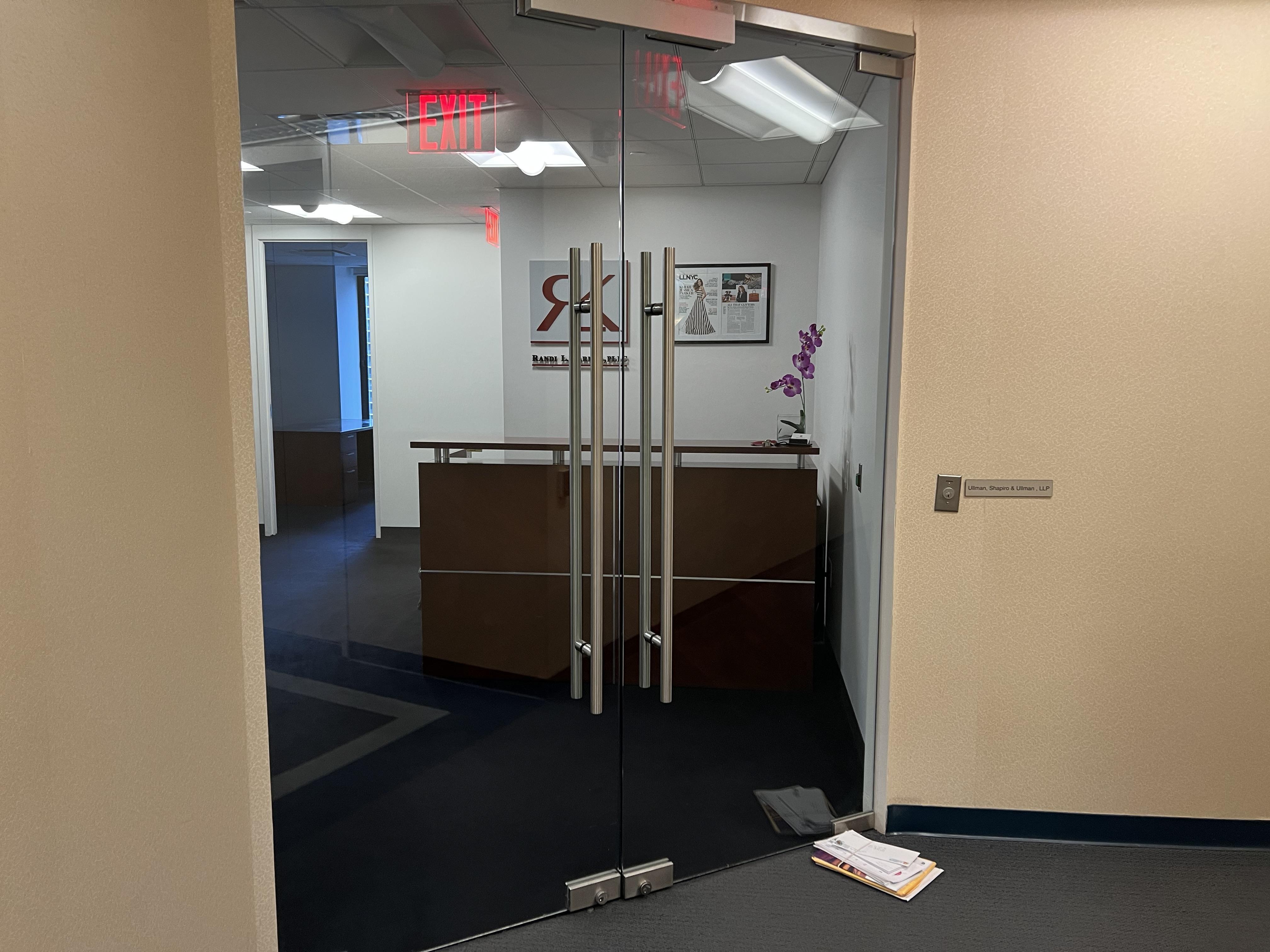 Double glass door entrance