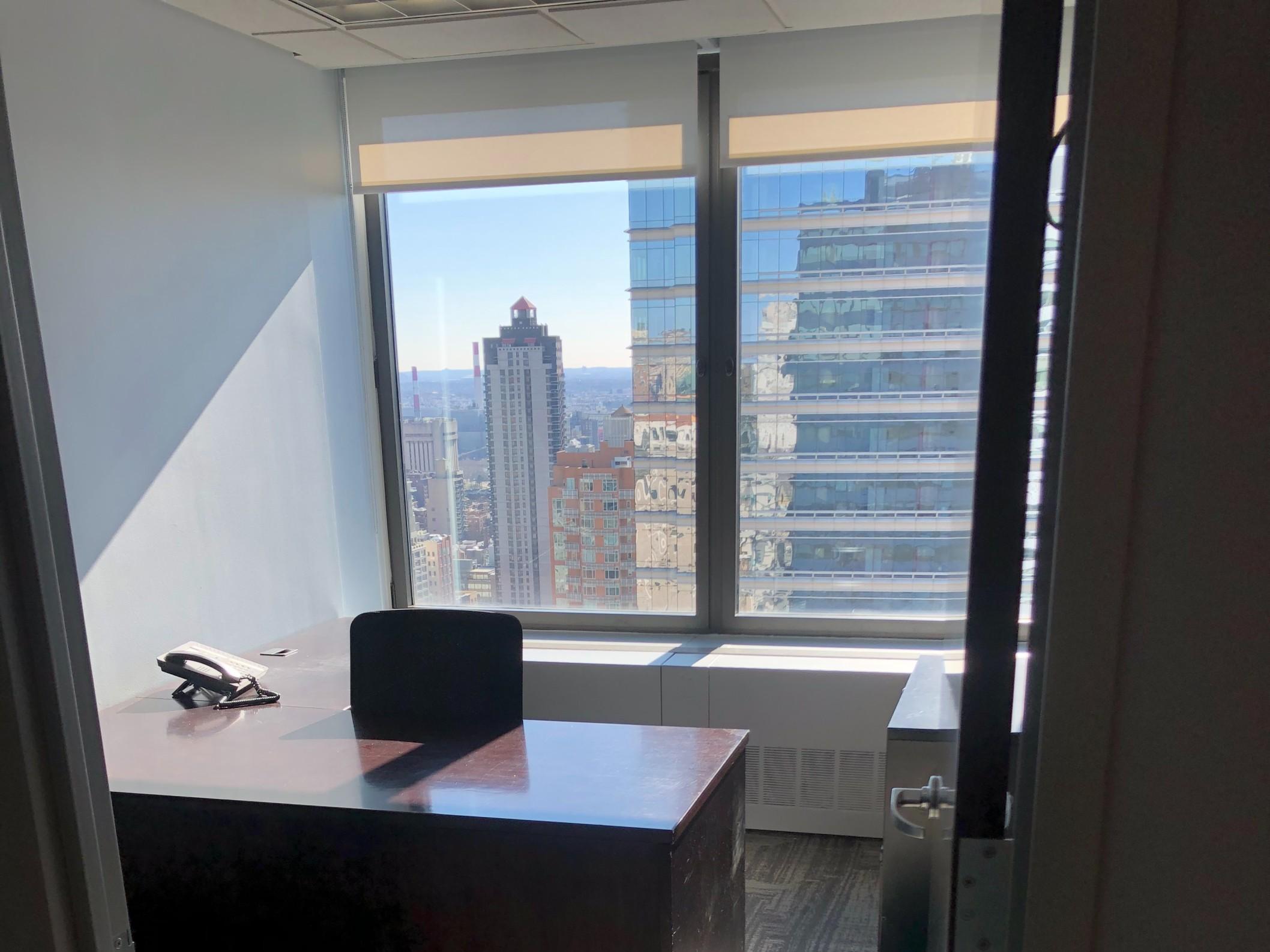 Bright Windowed Office Sublet In Tower Floor Law Firm At Park & 59th 