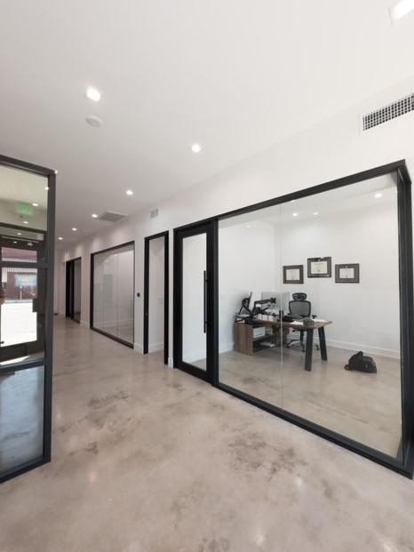Hallway facing office