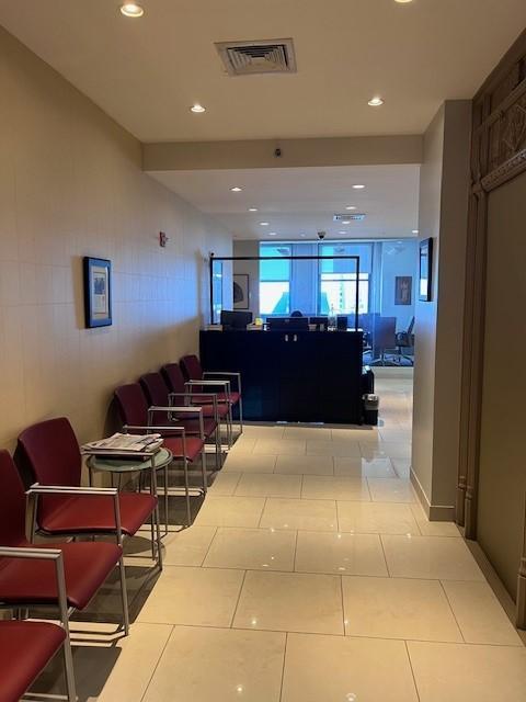 Reception and Waiting Area adjacent to large conference room