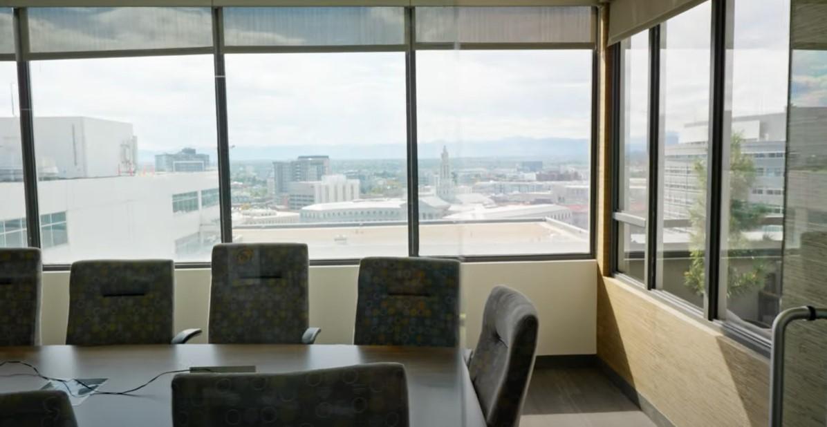 Large conference room seats 12