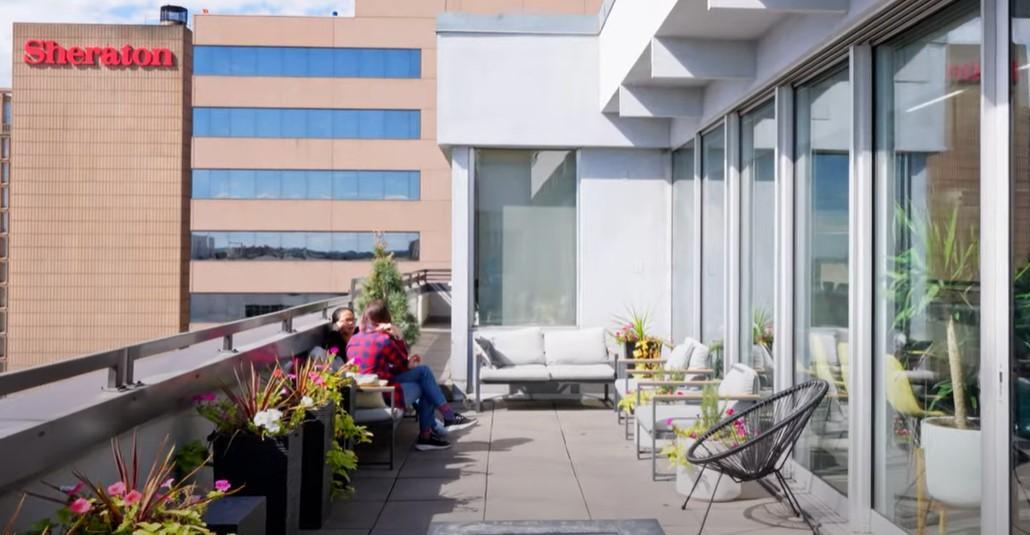 Wrap-around balcony