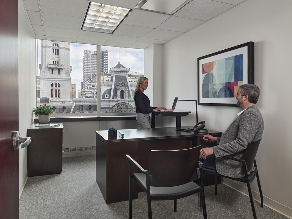 Window Office with standing desk