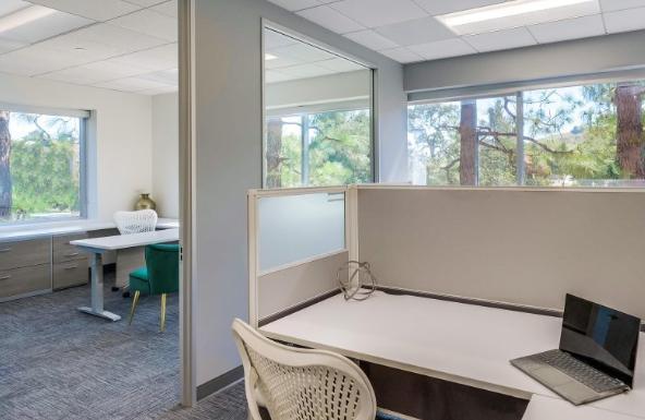 Attorney office with paralegal station immediately proximate