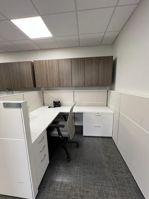 Large workstation with drawers and files
