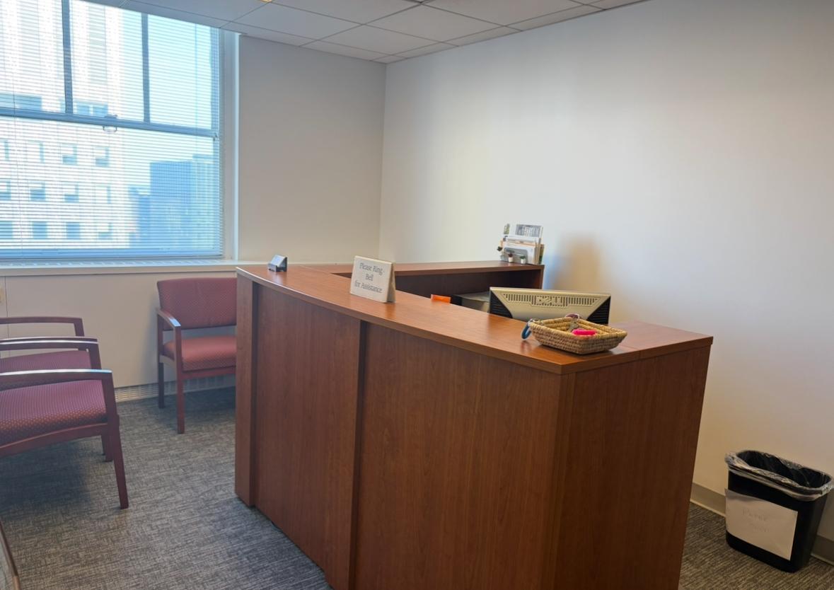 Windowed reception area