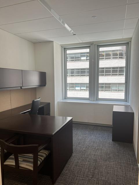 Window office with furniture