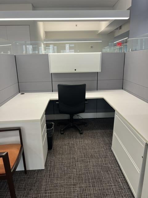 Workstation with chairs and files